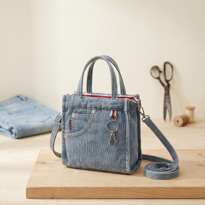 Bolso Bandolera de Jeans-Hecho a Mano