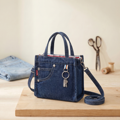 Bolso Bandolera de Jeans-Hecho a Mano