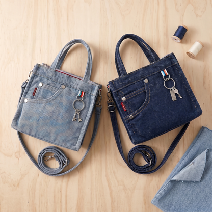 Bolso Bandolera de Jeans-Hecho a Mano
